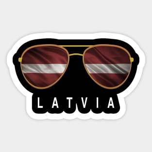 Latvia Sunglasses, Latvia Flag, Latvia gift ,  Latvian , Sticker